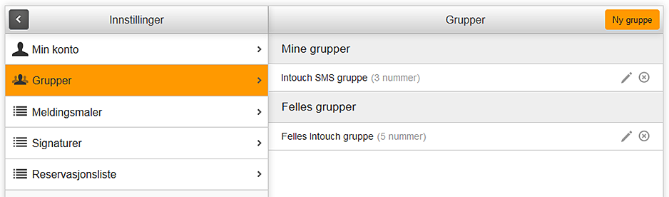 Send SMS til egendefinerte grupper